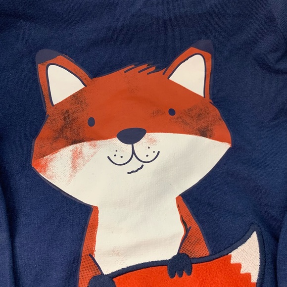 Carters Fox 2 piece set navy blue/ gray Various size - Picture 3 of 12